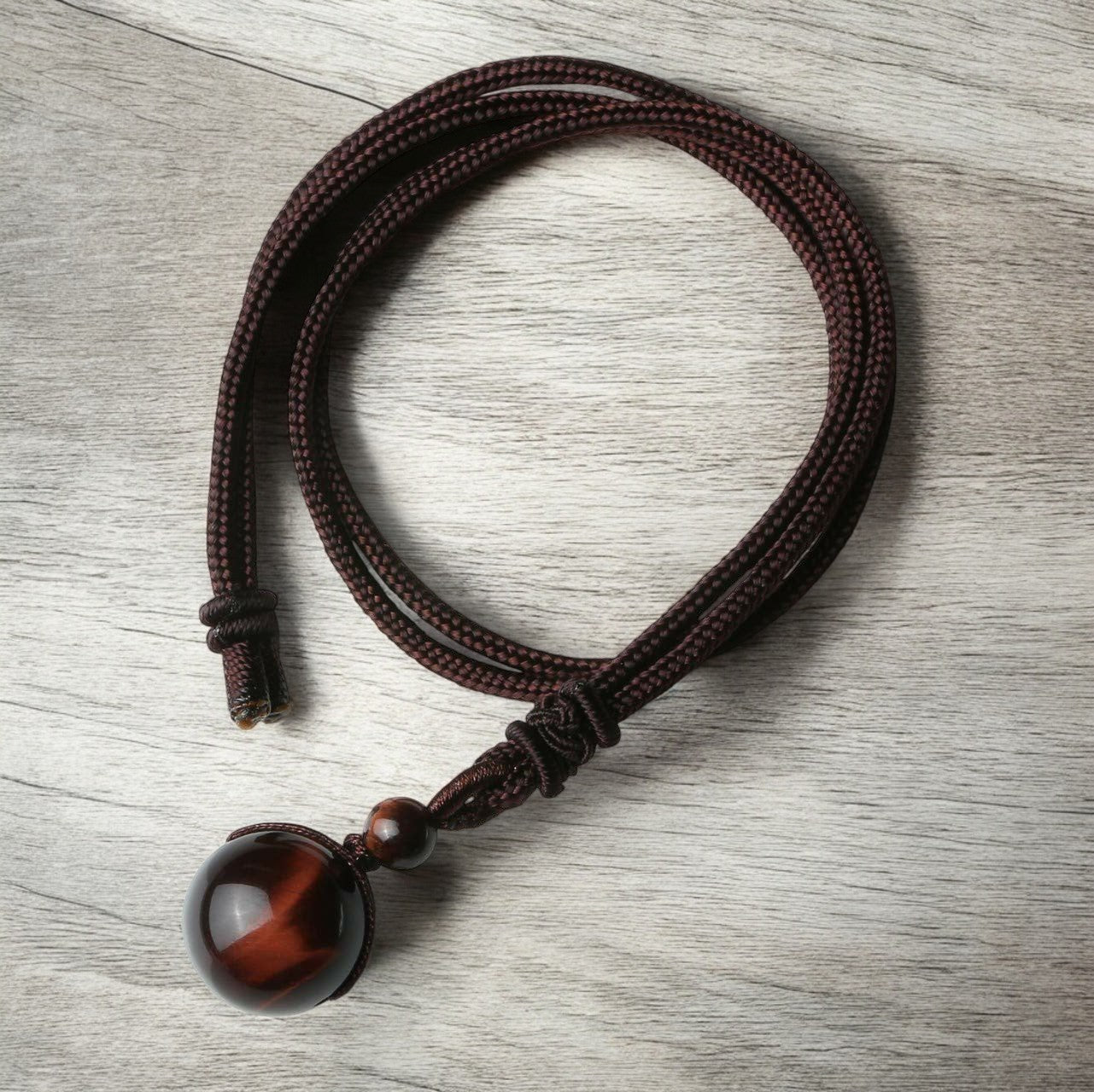 Tibetan Tiger's Eye Protection Necklace 1