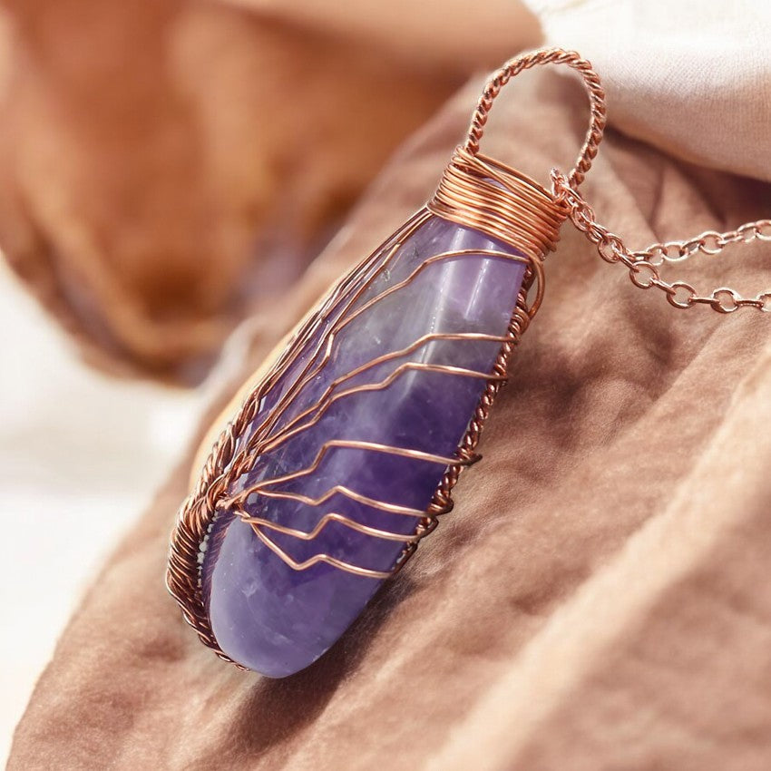 Tree of Life Natural Quartz Crystal Healing Energy Pendant4