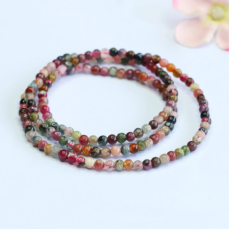Triple Layer Tourmaline Natural Gemstone Bracelet