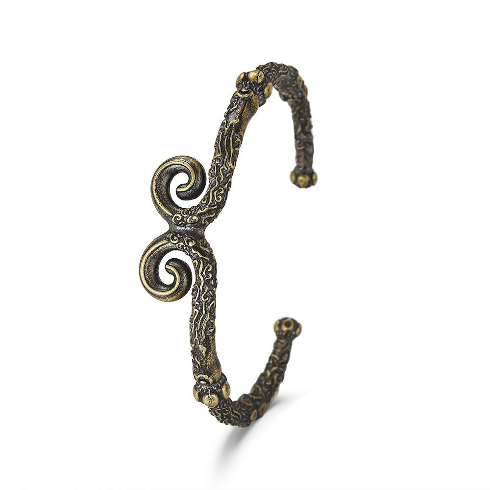 Verstellbares Messingarmband mit Wukong-Krone