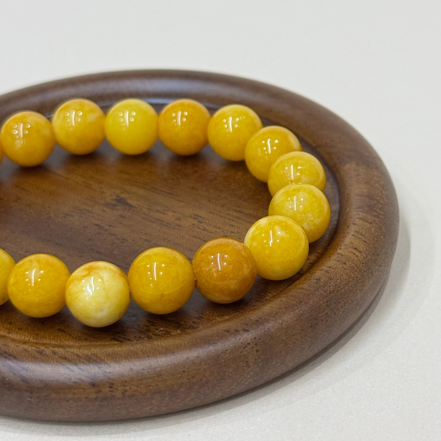 Yellow Agate Peace Amulet Bracelet