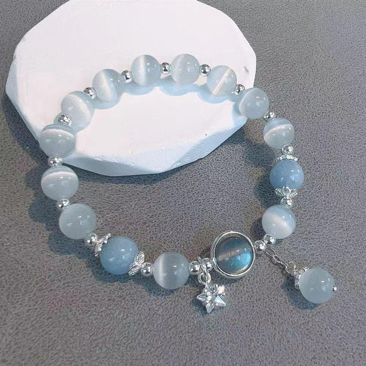 Star Charm Moonlight Cat’s Eye Bracelet