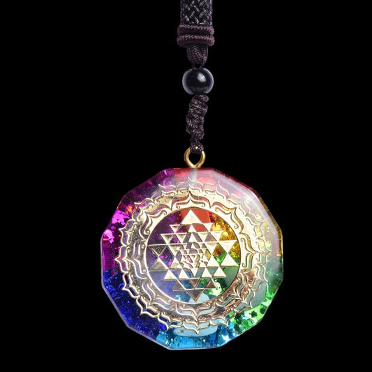 7 Chakra Energy Crystal Balance Pendant Necklace 2