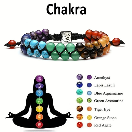 7 Chakra Healing Stone Braided Bracelet