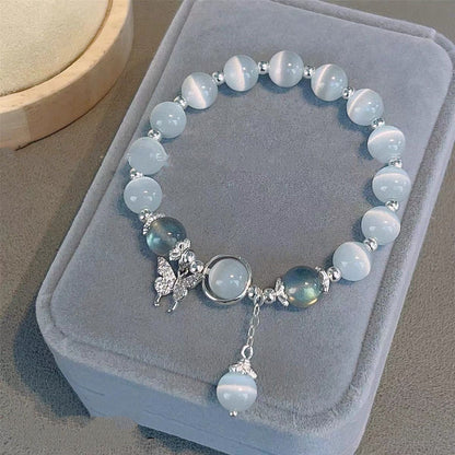 Butterfly Pendant Moonlight Cat’s Eye Bracelet