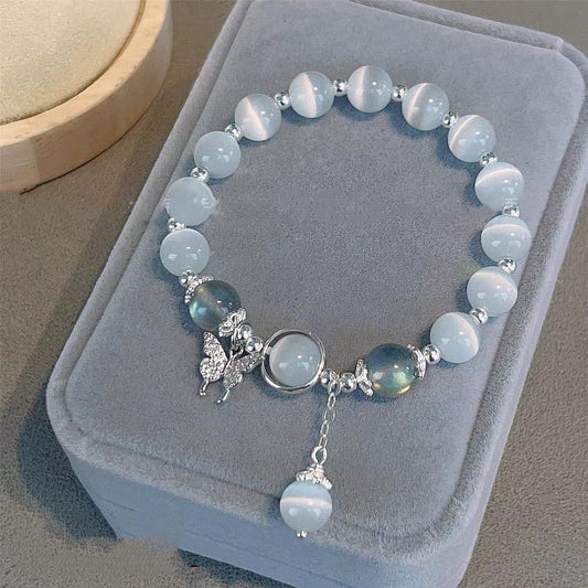 Butterfly Pendant Moonlight Cat’s Eye Bracelet
