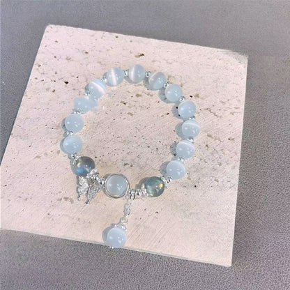 Butterfly Pendant Moonlight Cat’s Eye Bracelet