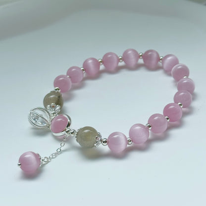 Cat's Eye Moonstone Lucky Bead Bracelet