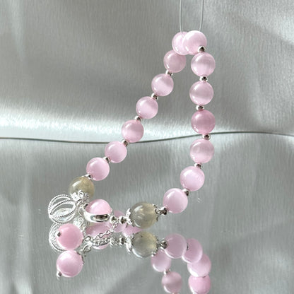 Cat's Eye Moonstone Lucky Bead Bracelet