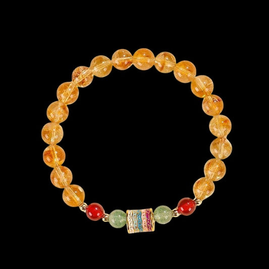 Citrine Prayer Wheel Wealth Bracelet 4