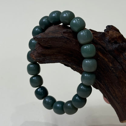 Dark Green Bodhi Beaded Bracelet