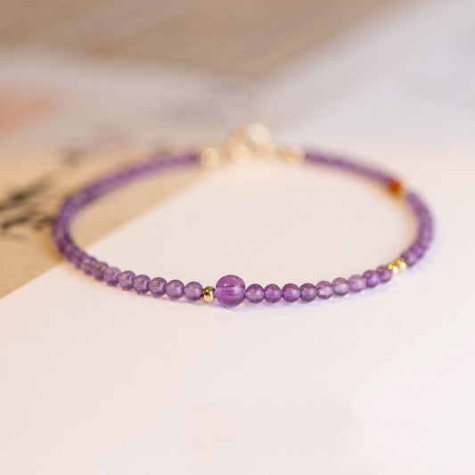 Delicate Amethyst Luck Bracelet