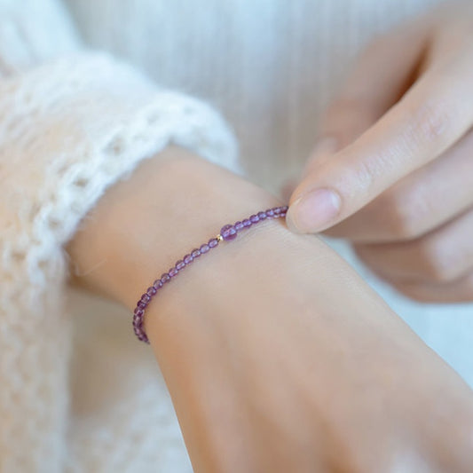 Delicate Amethyst Luck Bracelet