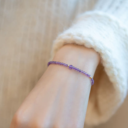 Delicate Amethyst Luck Bracelet