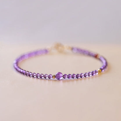 Delicate Amethyst Luck Bracelet