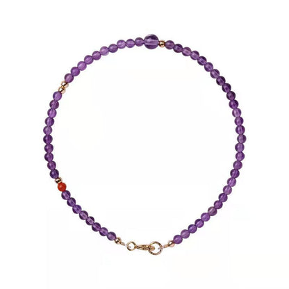 Delicate Amethyst Luck Bracelet