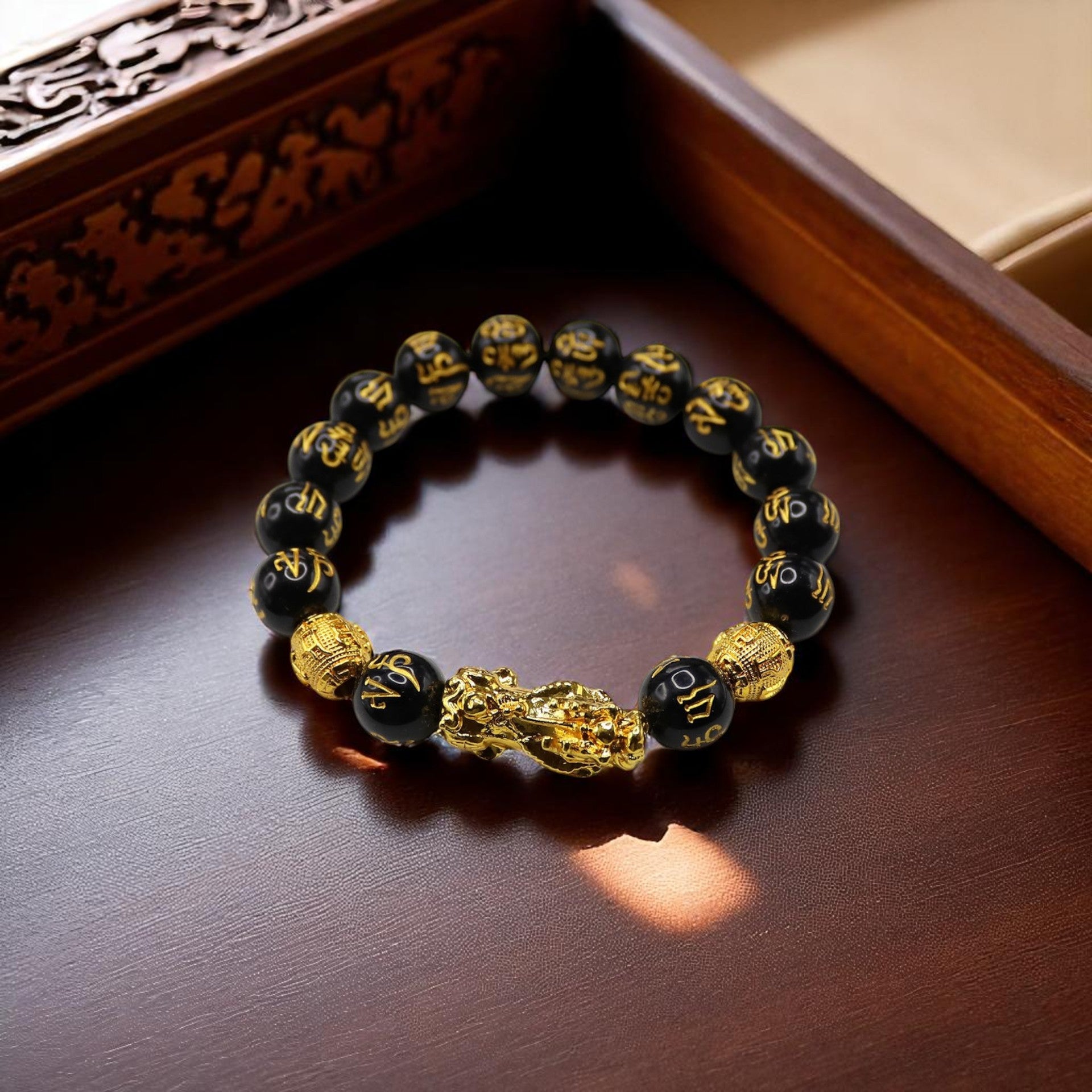 Feng_Shui_Pixiu_Black_Obsidian_wood1