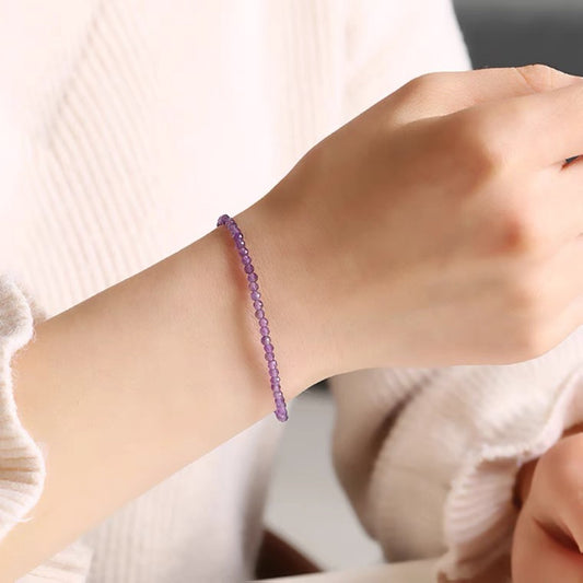 Natural Amethyst Braided Bracelet
