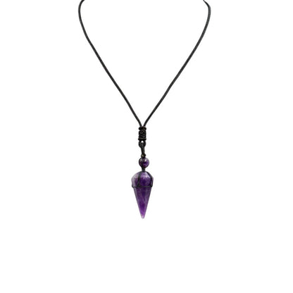 Natural Crystal Hand Woven Pointed Pendant3