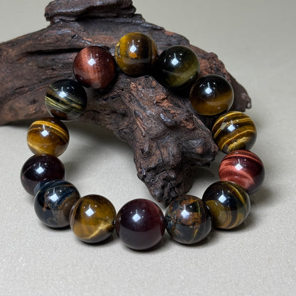 Natural Multi-Color Tiger’s Eye Bracelet