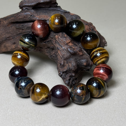 Natural Multi-Color Tiger’s Eye Bracelet
