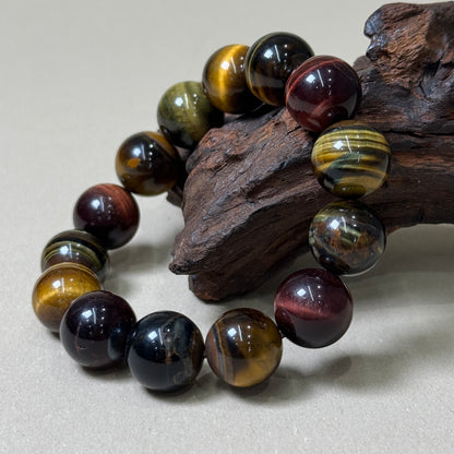 Natural Multi-Color Tiger’s Eye Bracelet