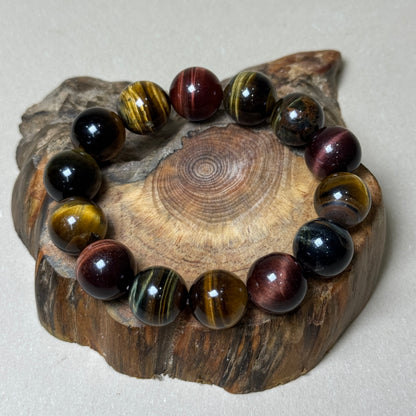 Natural Multi-Color Tiger’s Eye Bracelet