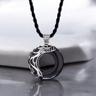 Obsidian Dragon Opal Phoenix Couple Necklace 2