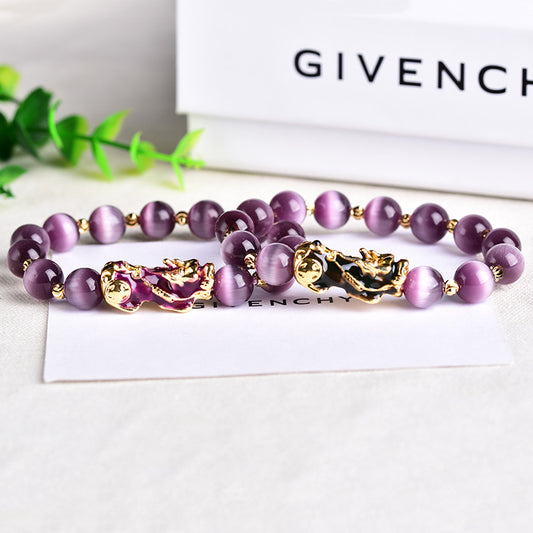 Pixiu Guardian Cat Eye Energy Bracelet