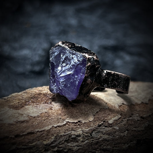 Raw Crystal Adjustable Ring