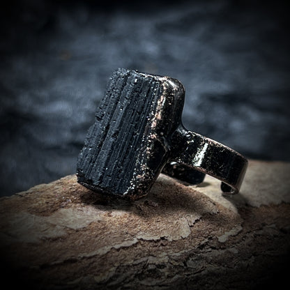 Raw Crystal Adjustable Ring
