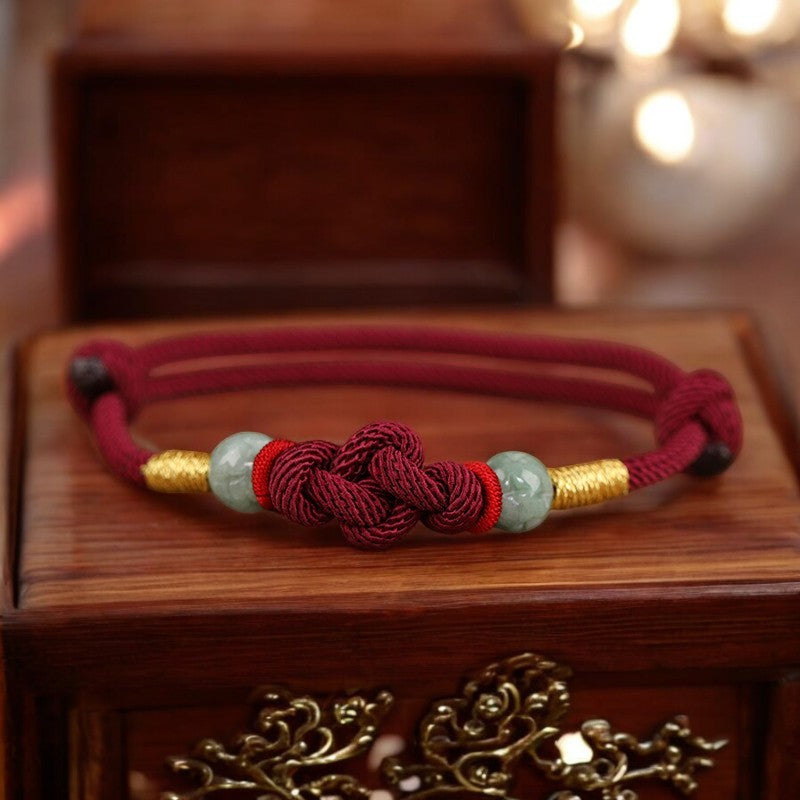 Red String Jade Luck & Fortune Knot Couple Bracelet box