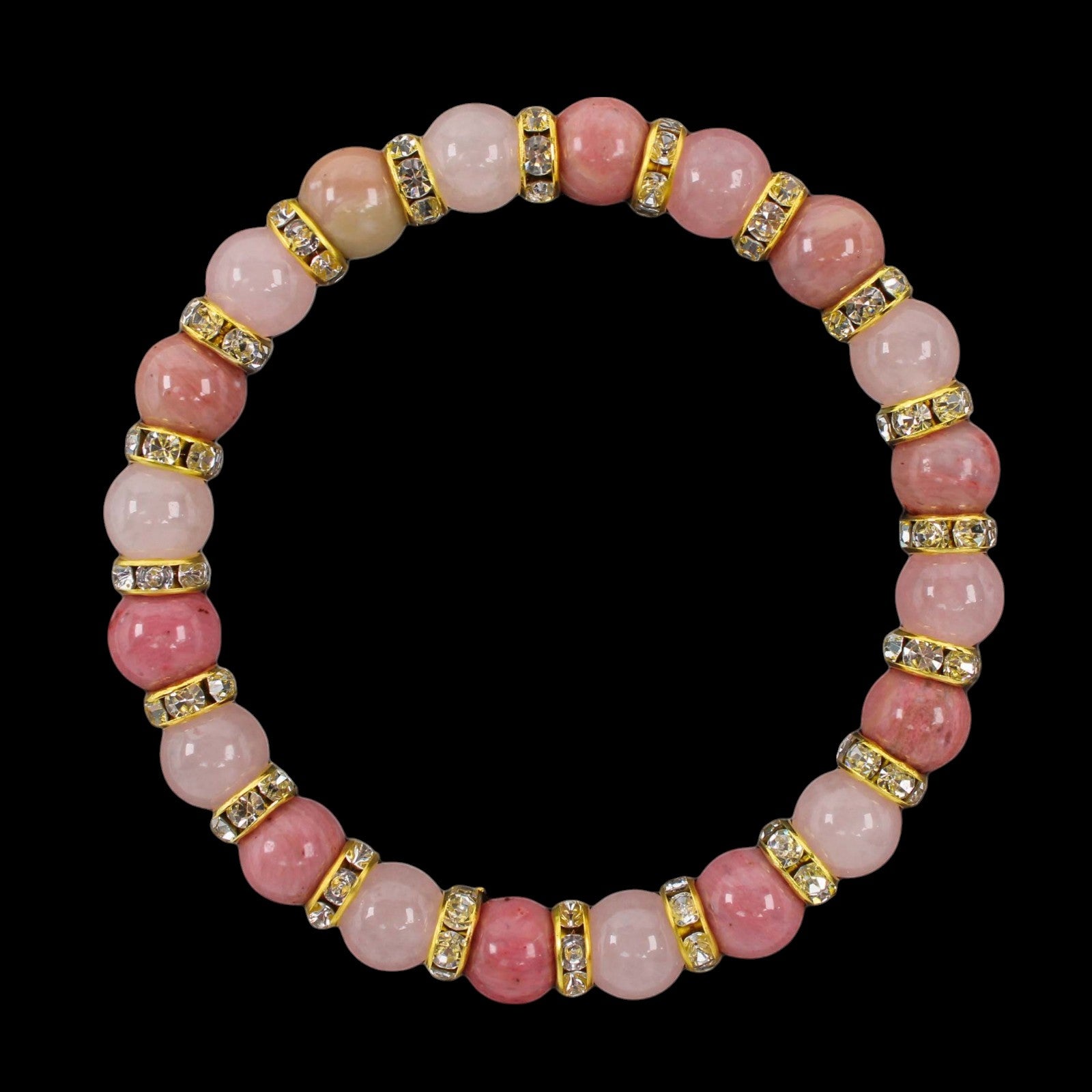Rose Quartz Bead Love Bracelet 1