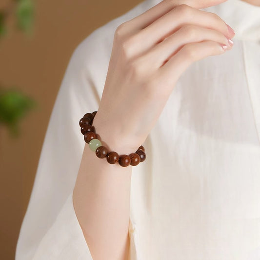 Sandalwood and Jade Bead Prayer Bead