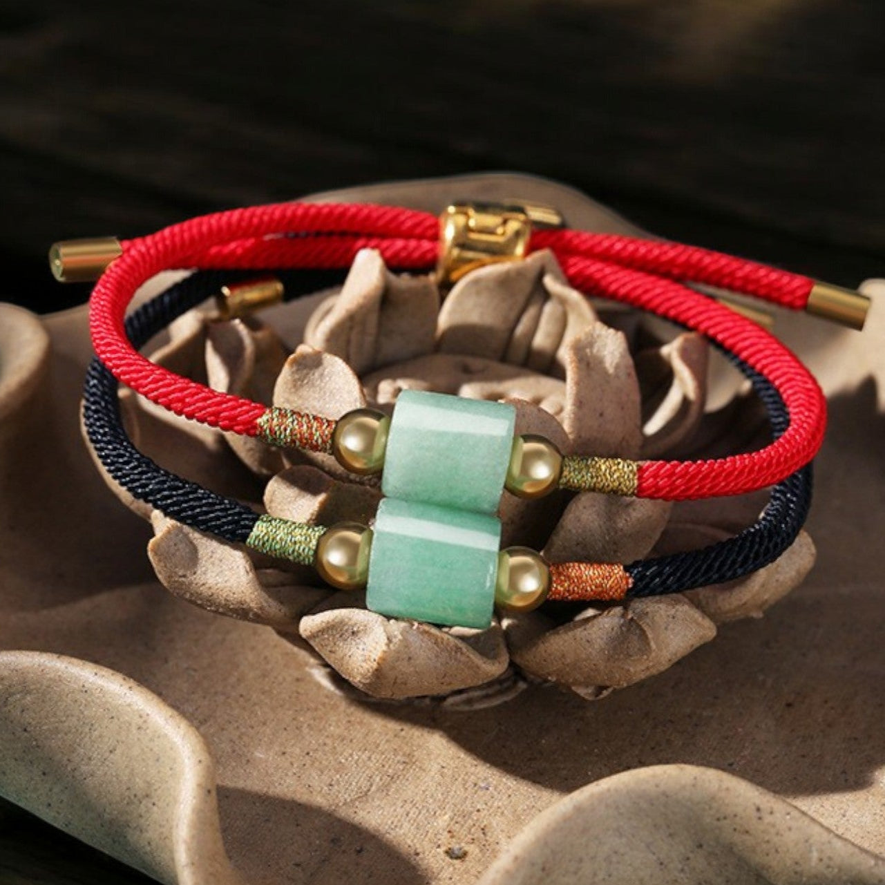 Tibetan Aventurine Beaded String Bracelet 4