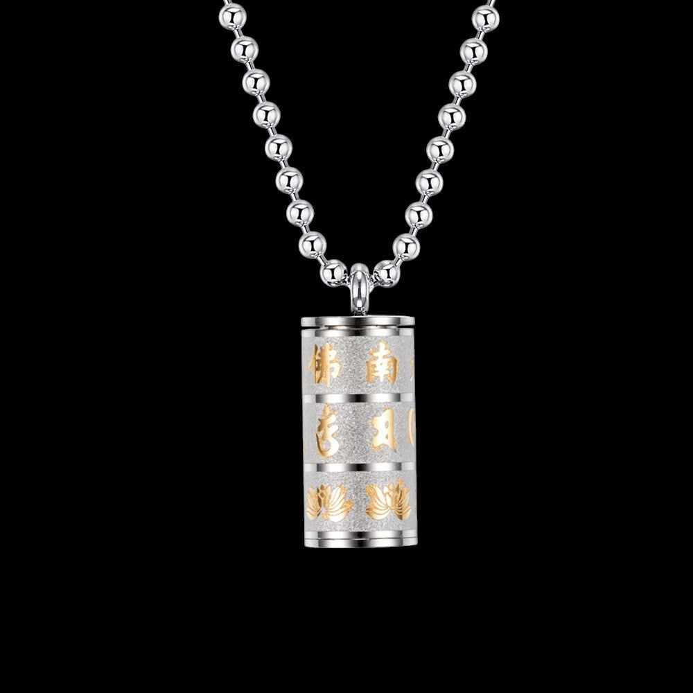 Tibetan Mani Mantra Pendant Necklace1