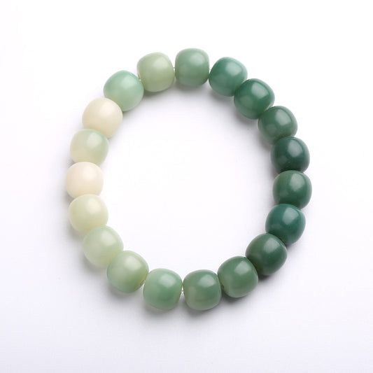 Natural Bodhi Gradient Green Bracelet