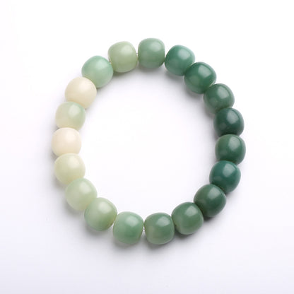Natural Bodhi Gradient Green Bracelet