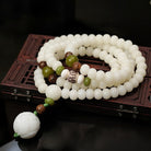 White Jade Bodhi Lotus Mala Beads Necklace Bracelet Box1
