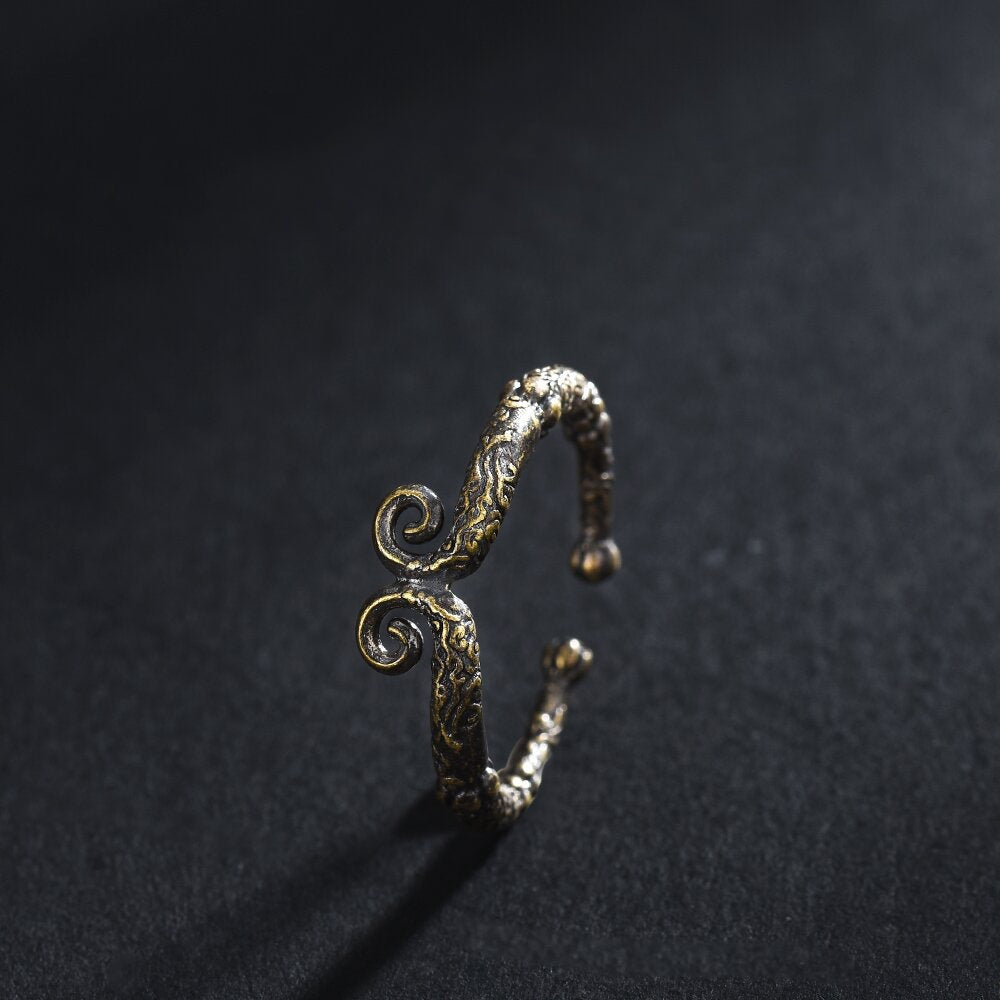 Wukong Crown Adjustable Brass Ring