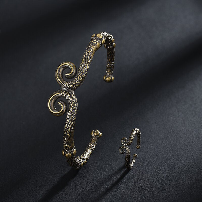 Wukong Crown Adjustable Brass Ring